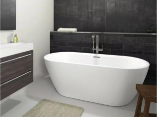 Акриловая ванна Riho Inspire Glossy Fall B085004005 180х80см заполнение через перелив белый